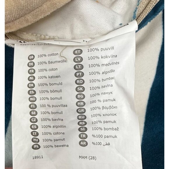 Ikea Luktaster Pillow Cover 16"x26" 100% Cotton Multicolor Striped Modern Design - Picture 4 of 4